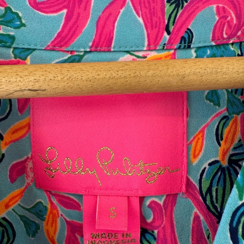 NWT Lilly Pulitzer Sz S Martine 3/4 Sleeve Dress in Seaweed Samba - Picture 4 of 7